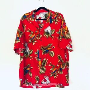 PACIFIC LEGEND APPAREL Tropical Hawaiin 💯 Cotton Shirt Made in USA Sz 2XL